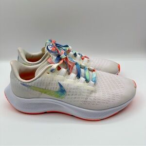 Nike Womens Air Zoom Pegasus 37 DD9667-100 White Running Shoes Sneakers Size 7.5
